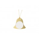 Metal Christmas Bell Ornament (Gold, 7*7.5cm)(10/pack)